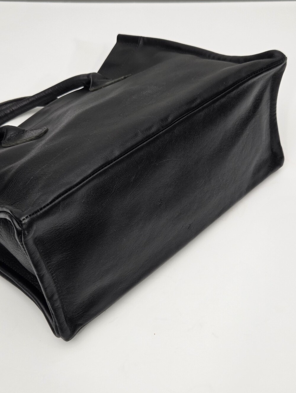 EXCELLENT PARKER THATCH PARKER LEATHER TOTE BAG - BLACK - Picture 8 of 8